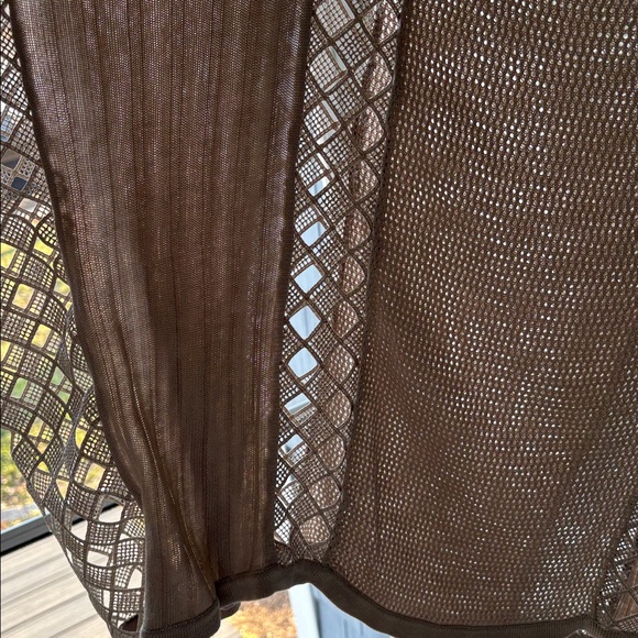 Chico's Light Tan Mesh Knit Top - Picture 4 of 5